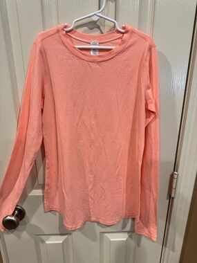 Ivivva Girls Coral/ Orange long sleeve tee activewewar shirt. Sz 12 Girls.